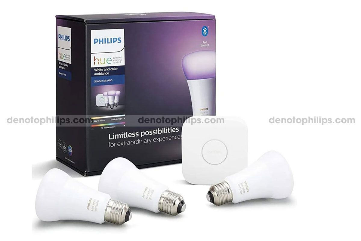 Đèn led hue philips chính hãng tích hợp công nghệ tiên tiến điều chỉnh màu sắc và độ sáng dễ dàng